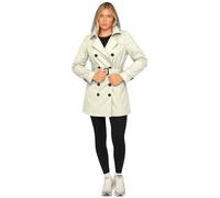 989Zé ENZO Womens Slim Fit Jacket Belted Trench Coat Button Fastening Waterproof Double Breasted Coats