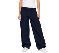 989Zé ENZO Womens Wide Leg Cargo Jeans Casual Baggy Stretch Chino Trousers Pants