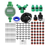 98ft /30m Irrigation System, ROFMAPLE Drip Irrigation Kit with Automatic Water Timer Distribution Tubing Hose Greenhouse Watering Systems Mist Irrigation System for Garden, Patio, Greenhouse, Lawn