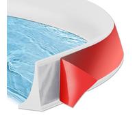 98In/2.5M Wet Room Floor Barrier, Silicone Shower Threshold Water Barrier Self-Adhesive Shower Tray Sealing Strip Water Dam Barrier Water Stopper for Kitchen Countertop Sinks & Bathroom Floors (White)