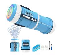 98K Bubble Machine and Bubble Gun 2 in 1 - Rechargeable, Multiple LED Light, Children Songs and Fun Bubble Maker for Kids Age 3 4 5 6 7 8 9 10 11 12 Christmas New Year Birthday Wedding Party Gift