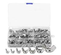 98pcs DIN315 Wing Nut M3 M4 M5 M6 M8 M10 M12 Stainless Steel Wingnuts Butterfly Nuts DShanLa