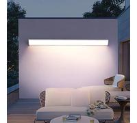 98W Outdoor Modern LED Wall Lights - IP65 Waterproof Rectangular Aluminum Lamp for Garden, Villa, Staircase & Mirror - 30CM Warm White Light Strip Lighting