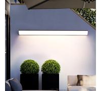 98W Outdoor Modern LED Wall Lights - IP65 Waterproof Rectangular Aluminum Lamp for Staircase, Garden, Villa - 120CM Long Strip Design with Black & White Light Options