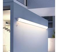 98W Outdoor Motion Sensor Wall Light - IP65 Waterproof Aluminum LED Fixture for Garden, Villa, Bar - 100CM Long Acrylic Design, Warm White Light, Ideal for Safety & Ambiance