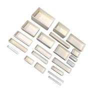 99.5% Al2O3 Square Corundum Crucible - 100x50x30mm Alumina Ceramic Boat 1pcs