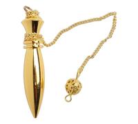99.9% Copper Divining Rods Brass L Shaped Dowsing Equipment with Pendulum Set for Water Divining Tools and Treasure Hunting Metal Detection(B)