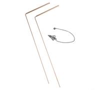 99.9% Copper Dowsing Rod Kit with Pendulum for Psychic Divination and Energy Healing, 2 Telescopic Probes for Water Finding, Lost Items, Spiri(A)