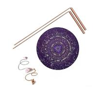 99.9% Copper Dowsing Rod Psychic Divining Pendulum Plate Pad Kit with Telescopic Probes and Floor Mat for Water Source, Mineral and Lost Item Detection