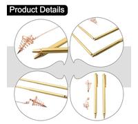 99.9% Copper Dowsing Rod Set with Pendulum Pendant for Treasure Hunting, L-Shaped Metal Detecting Tools, Retractable 15cm Probe, Stainless Steel &(4PCS)