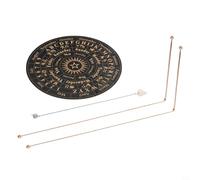 99.9% Copper Dowsing Rods 2-Piece Set with Pendulum and Scrying Mat for Crystal Healing, Water Finding, and Energy Therapy
