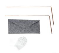 99.9% Copper Dowsing Rods, Brass Metal Detecting Rods, Adjustable L-Shape For Water Vein Mineral Finding(E)