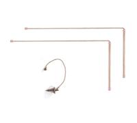 99.9% Copper Dowsing Rods for Water Treasure Finding, Metal Detecting Probe with Pendulum and Gloves Kit