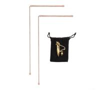 99.9% Copper Dowsing Rods, Metal Detecting Rods for Water Finding, Treasure Hunting, Gold & Mineral Search, Divination Tools with Pendulum (Rose Gold)(C)