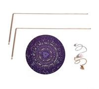 99.9% Copper Dowsing Rods Metal Detecting Set with Pendulum Tool Professional Water Finder Kit Brass Divining Rods with Storage Bag Gloves for Treasure Hunting Ground Survey(F)