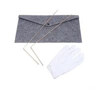 99.9% Copper Dowsing Rods Set with Pendulum for Divination and Water Finding - Telescopic Metal Detectors for Energy Healing and Geomancy - Portable Exploration Kit(C)