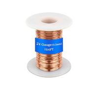 99.9% Dead Soft Bare Copper Wire, 164ft / 39m 24 Gauge(0.5mm), Suitable for Jewelry Making, Beading, Plants, Electric Cultivation, Bonsai, DIY Crafts, Copper Wire for Gardening
