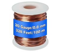 99.9% Dead Soft Copper Wire, 20 Gauge/ 0.8 mm Diameter, 328 Feet/ 100 M, 1 Pound Spool Pure Wire