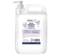 99.9% IPA Disinfectant Rubbing Isopropyl Alcohol - 5L Litre with Pump - Kills 99% Bacteria, Germs - Sanitiser Sanitizer (Single)
