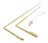 99.9% Pure Copper Dowsing Rod Set for Treasure Hunting, Water Finding & Geomancy - L-Shaped Telescopic Prospecting Tool with Pendulum Pen(3PCS)