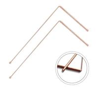 99.9 Pure Copper Dowsing Rod Set for Water Divining Treasure Hunting Mineral Detection - Includes 2 Probe Rods Pendulum (Rose Gold Finish)(B)