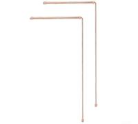 99.9% Pure Copper Dowsing Rods, 2 Pack Metal Detector Rod for Water Finding, Gold Treasure Hunting, Divination Tools, Portable Outdoor Exploration Gear