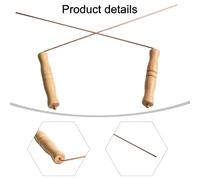 99.9% Pure Copper Dowsing Rods for Divination & Grounding - Pair of 13.86" L Rotating Probe Rods with Birch Wood Handles, Compatible with Water Find