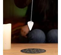 99.9% Pure Copper Dowsing Rods Set, 2-Piece Telescopic Rods + Wooden Pendulum Pad + Crystal Pendant, for Water Finding, Treasure Hunting & Energy Work