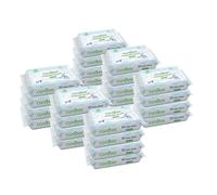 99.9% Water Baby Wipes | Biodegradable, Plant-Based & Plastic-Free | Hypoallergenic, Unscented, Extra Gentle for Sensitive Newborn Skin | 60 wipes per Pack (24, White)