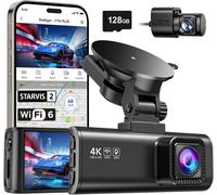 [99.99 after promotion]REDTIGER F7NP Dash Cam Front Rear, STARVIS 2 Sensor, 5.8GHz WiFi-20MB/s Fast Download, Dash Camera for Cars with GPS, WDR Night Vision, 170°Wide Angle, 24H Parking Mode