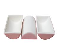 99% Al2O3 Alumina Ceramic Crucible - Semicircular Square Pot for High-Temperature Applications-1pc(100x20x20mm)
