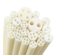 99% Alumina Ceramic Porous Tubes - High-Temperature Resistant Insulated Ceramic Rods for Scientific Research (Pack of 5)(4-Holes 3mmx0.6mmx200mm)