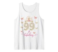 99 And Fabulous, 99 Years Old Women, 99th Birthday Tank Top