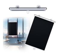 99% Blackout Roller Shades No Drill Waterproof Shower Window Blinds W40 45 50 58 68cm Portable Window Curtain For Bathroom Kitchen Office With Suction Cups(W58*H125cm)