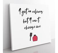 99 Colours Modern Typography Quote Canvas Wall Art Print Ready to Hang, Framed Picture for Living Room Bedroom Home Office Décor, 50x50 cm (20x20 Inch)