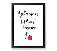 99 Colours Typography Framed Print | A2 Black Framed Wall Art | Ready to Hang | Modern Positive Affirmations Picture | Living Room Bedroom Lounge Office