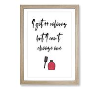 99 Colours Typography Framed Print | A2 Oak Framed Wall Art | Ready to Hang | Modern Positive Affirmations Picture | Living Room Bedroom Lounge Office