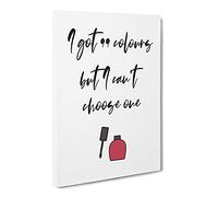 99 Colours Typography Quote Canvas Print | Gallery Wrapped 30mm Frame Wall Art | 24x16 inches | Ready to Hang | Modern Typography Picture | Living Room Bedroom Lounge Office