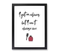 99 Colours Typography Quote Framed Print | A3 Black Framed Wall Art | Ready to Hang | Modern Positive Affirmations Picture | Living Room Bedroom Lounge Office