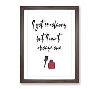 99 Colours Typography Quote Framed Print | A3 Walnut Framed Wall Art | Ready to Hang | Modern Positive Affirmations Picture | Living Room Bedroom Lounge Office