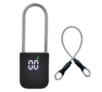 99 Days Timer Padlock,Max Timing Over 3 Month with LCD Display,USB Rechargeable Timed Padlock, Add 10inch Steel Cable (Black)