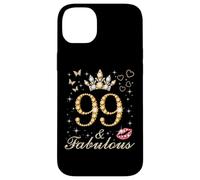 99 & Fabulous 99th Birthday 99 Years Old And Fabulous Queen Case for iPhone 14 Plus