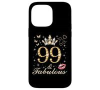 99 & Fabulous 99th Birthday 99 Years Old And Fabulous Queen Case for iPhone 14 Pro Max