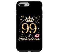 99 & Fabulous 99th Birthday 99 Years Old And Fabulous Queen Case for iPhone 7 Plus/8 Plus