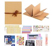 99 inch accordion foldable scrapbook album,accordion photo album,Foldable Photo Album Scrapbook - DIY Memory Book,Handmade Memory Book Gift Set for Scrapbooking Journaling & Gifting-A||S