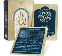 99 Names of Allah Flashcards: Dual Language Quranic Verses - Asma Ul Husna Cards for Memorization & Insight - Arabic & English, Eid & Ramadan Gift - Eid Al Adha Learning, Black & Gold Design - Briston