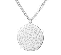 99 Names Of Allah Necklace Ayatul Kursi Necklace Asma - Ul - Husna Pendant Necklace for Women Islamic Muslim Jewelry Eid Ramadan Gifts, M, Stainless Steel, No Gemstone