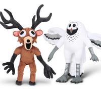 99 Nights in The Forest Plush,2Pcs The Forest Figures Plush, 99 Nights in the Fores-t Plu-sh Set,Game Characters Doll with Deer Owl Ram Design,Stuffed Animals Gifts for Fans,Colleagues,Friends