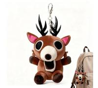 99 Nights In The Forest Plush Keychain, The Deer Villain Plush Toy with Keychain, Game-Inspired Stuffed Animal for Fan Collectible, Stuffed Animal Doll Plush Pendent for Kids & Adults Gift (Brown)
