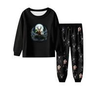 99 Nights in The Forest Pyjamas Set 99 Nights in The Forest Deer Owl Printed Long Sleeve Shirt and Pants Set for Boys Girls Home Wear Sleepwear for Kids 3-14 Years
